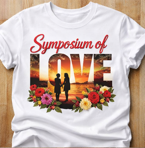 Meet the 'Symposium of Love' Premium Graphic Tee.
